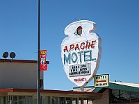 USA - Tucumcari NM - Apache Motel Neon Sign (21 Apr 2009)